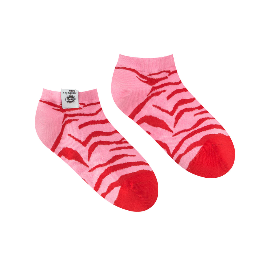 CHUU Colorful Zebra Fake Socks