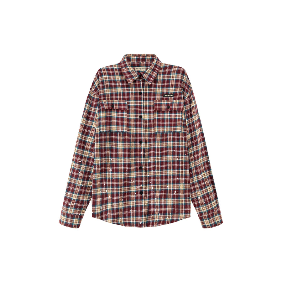 CHUU Check Loose-Fit Flannel Shirt