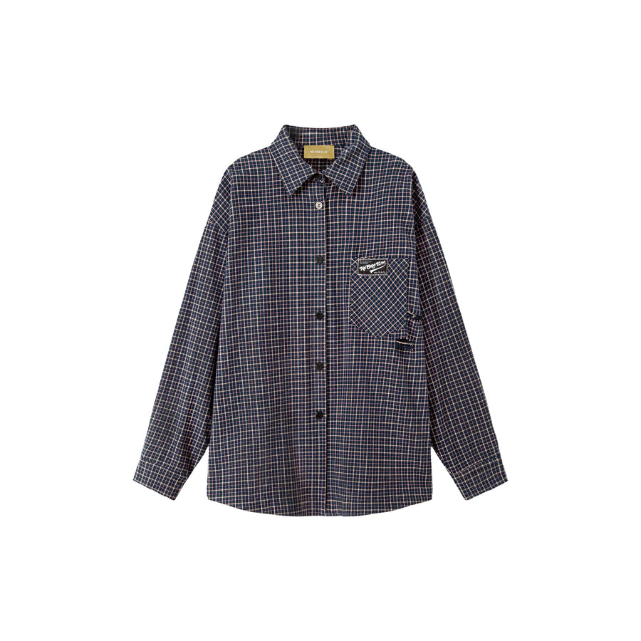 CHUU Village Check Loose Shirt