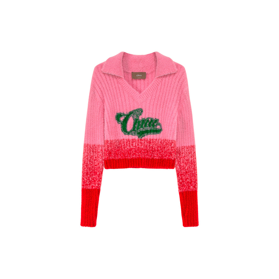 CHUU Bubbly Spirit Cropped Knit Sweater