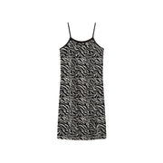 Faux Angora Zebra Cami Dress