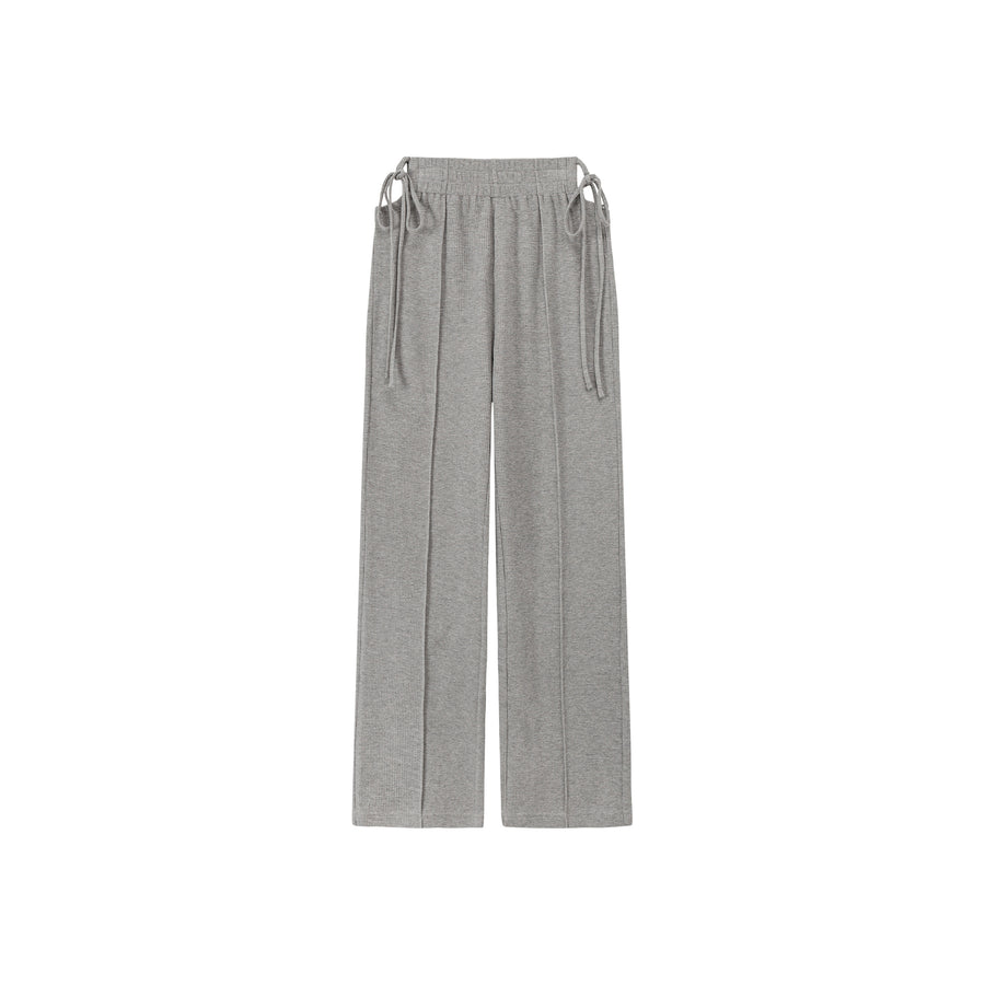 CHUU Side Slits String Wide Sweat Pants