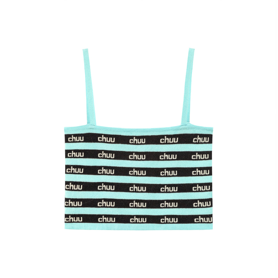 CHUU Chuu Logo Stripes Crop Cami Top