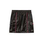 Name Every Star A-Line Leather Skirt