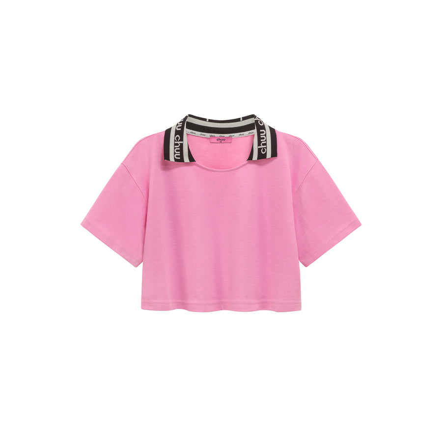 CHUU Chuu Lapel Loose Fit T-Shirt