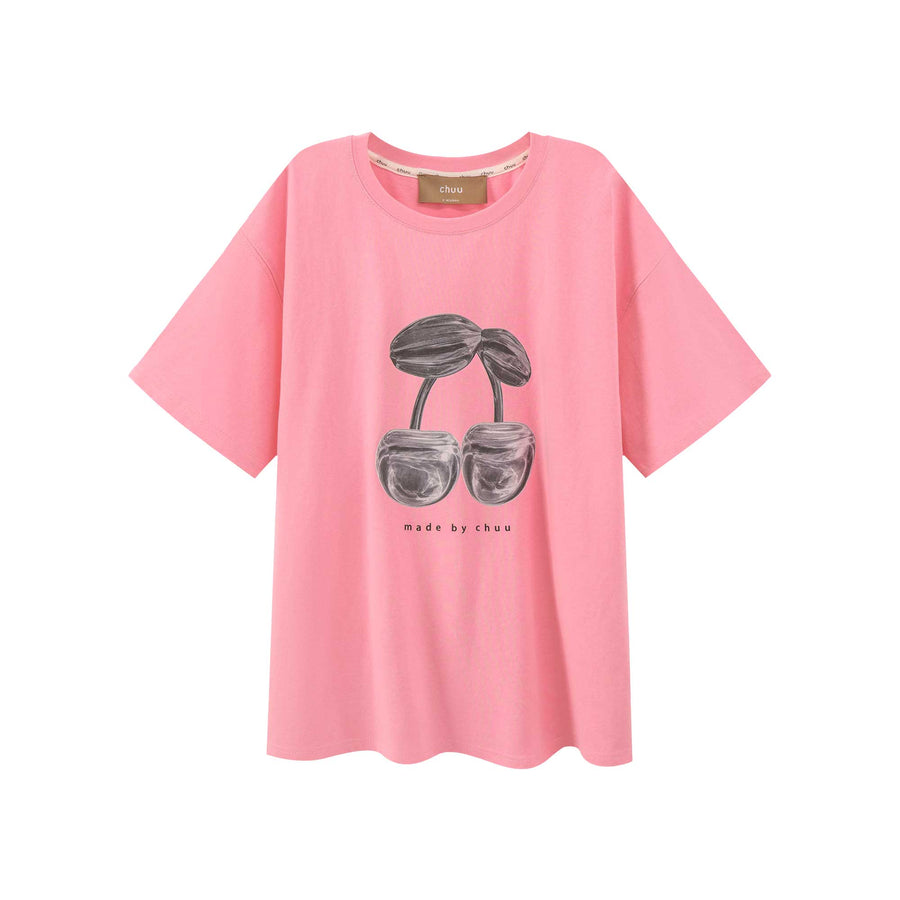 CHUU Cherry Logo Overfit T-Shirt