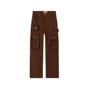 High-Waisted Cargo Straight Pants