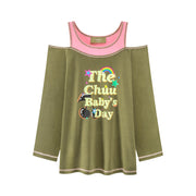 Baby'S Day Off-Shoulders T-Shirt