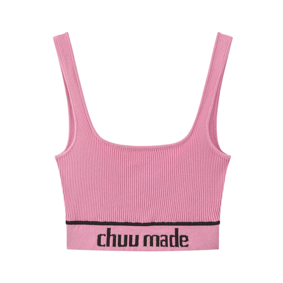 CHUU Chuu Made Ribbed Crop Sleeveless Top