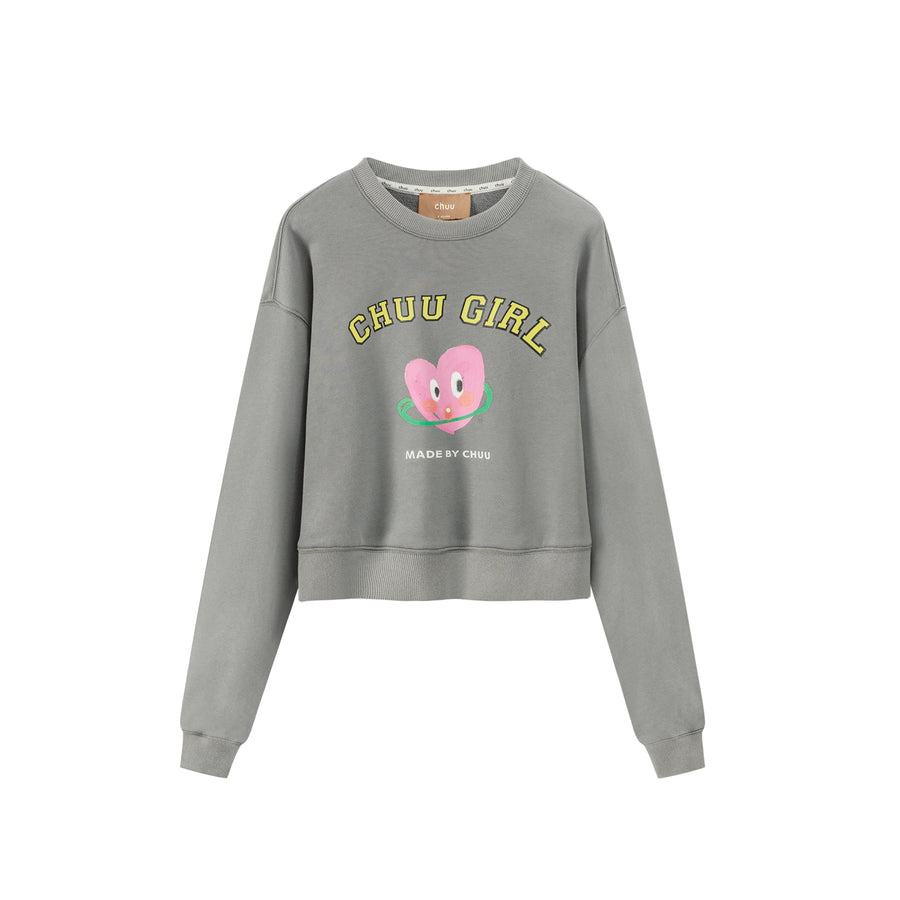 CHUU Chuu Girl Lovely Heart Sweatshirt