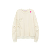 Just The Surface Star Loose Fit Sweatshirt