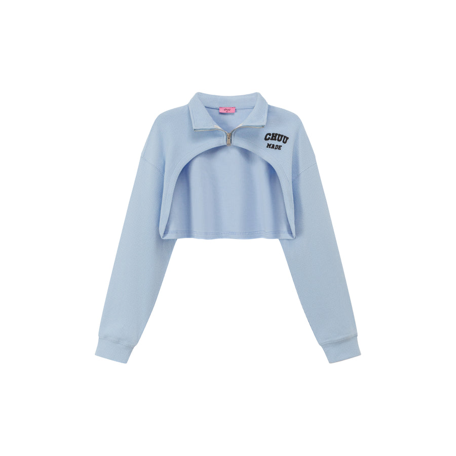 CHUU Bolero Sweatshirt Zip-Up