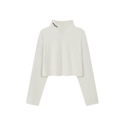 Wide Turtleneck Long-Sleeves Top