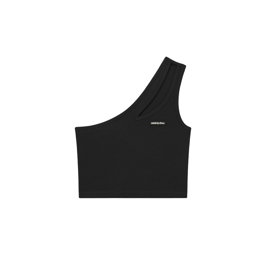 CHUU One Shoulder Slim Crop Top