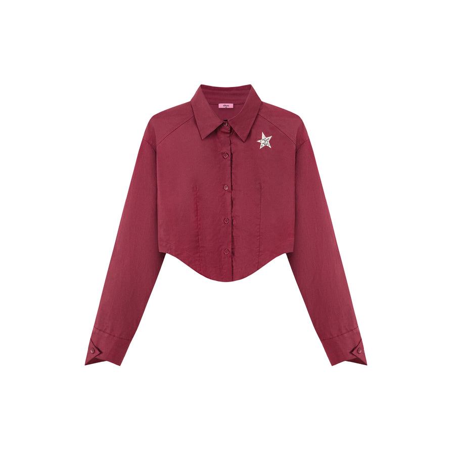 CHUU Drivers License Colored Cropped Shirt