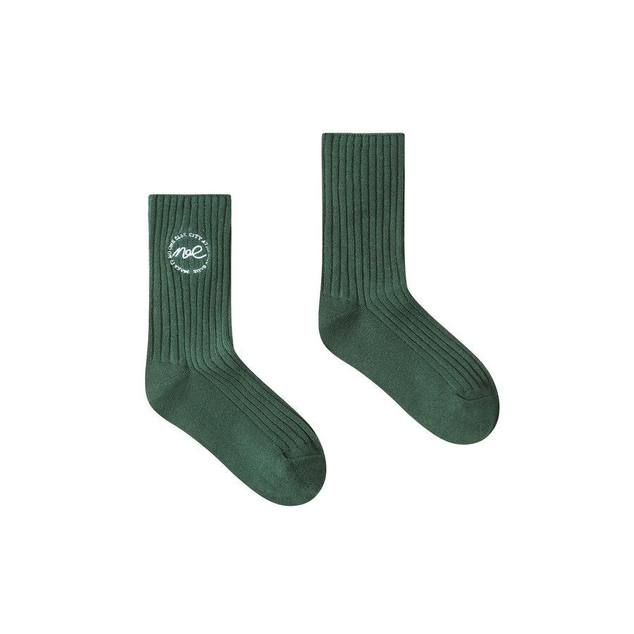 CHUU Noe Circle Logo Socks