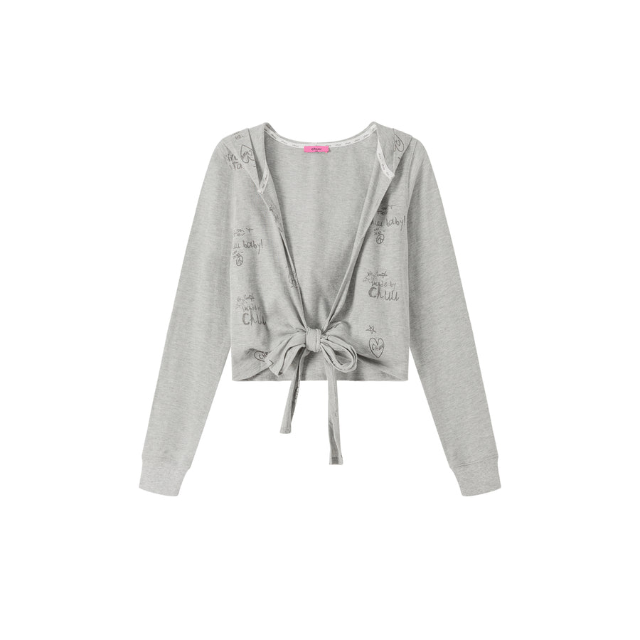 CHUU Hooded Bolero Cardigan