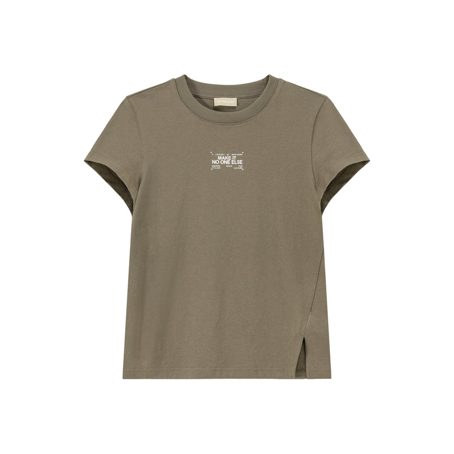 CHUU Make It Basic Crop T-Shirt