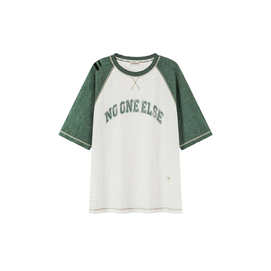 CHUU Noe Basic Two Toned Raglan Color T-Shirt