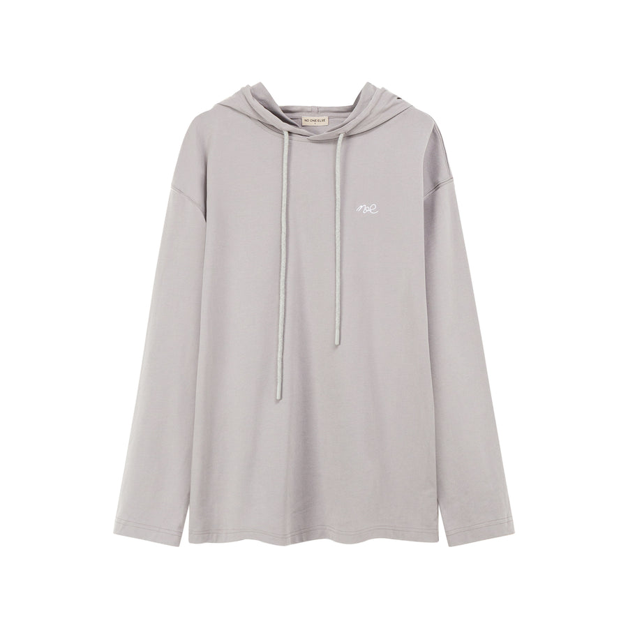 CHUU Basic Loose Fit Neck String Hoodie