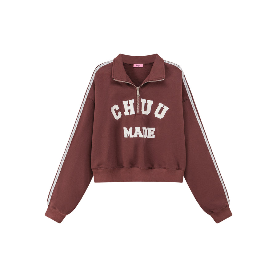 CHUU Half Zip-Up Loose Fit Sweatshirt