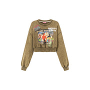 Sized Doesnt Matter Beach Day Printed Sweatshirt