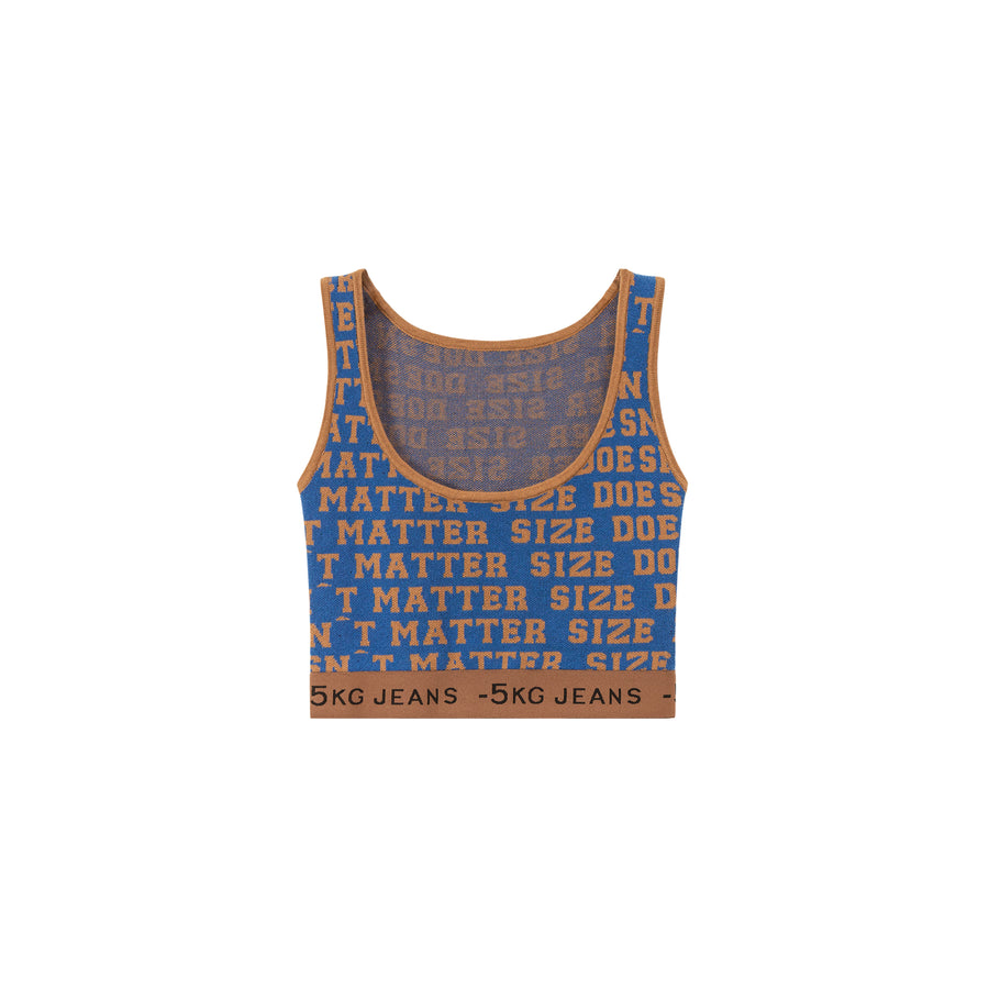 CHUU Size Doesnt Matter Lettering Cropped Sleeveless Top