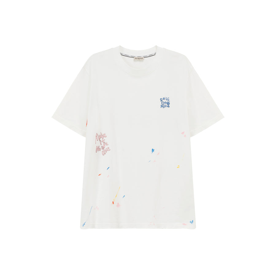 CHUU Gradient Loose Fit Paint Streaks T-Shirt