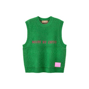 I Know Best Round Loose Fit Sleeveless Knit Vest