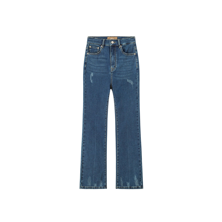 CHUU Heart Pocket Bootcut Denim Pants