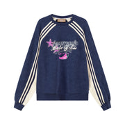 Fireworks At Night Printed Raglan Sweatshirt