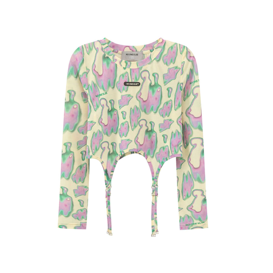 CHUU Candy Crop Wrap Garter T-Shirt