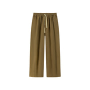 Cotton Ankle Cropped Wide Pants