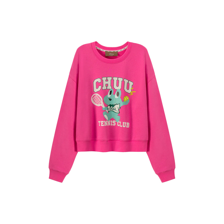 CHUU Tennis Frog Loose Fit Sweatshirt