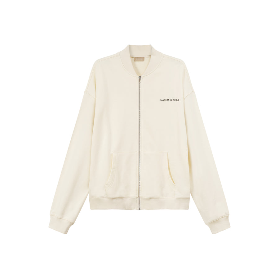 CHUU Loose Fit Club Stretch Zip Up Jacket