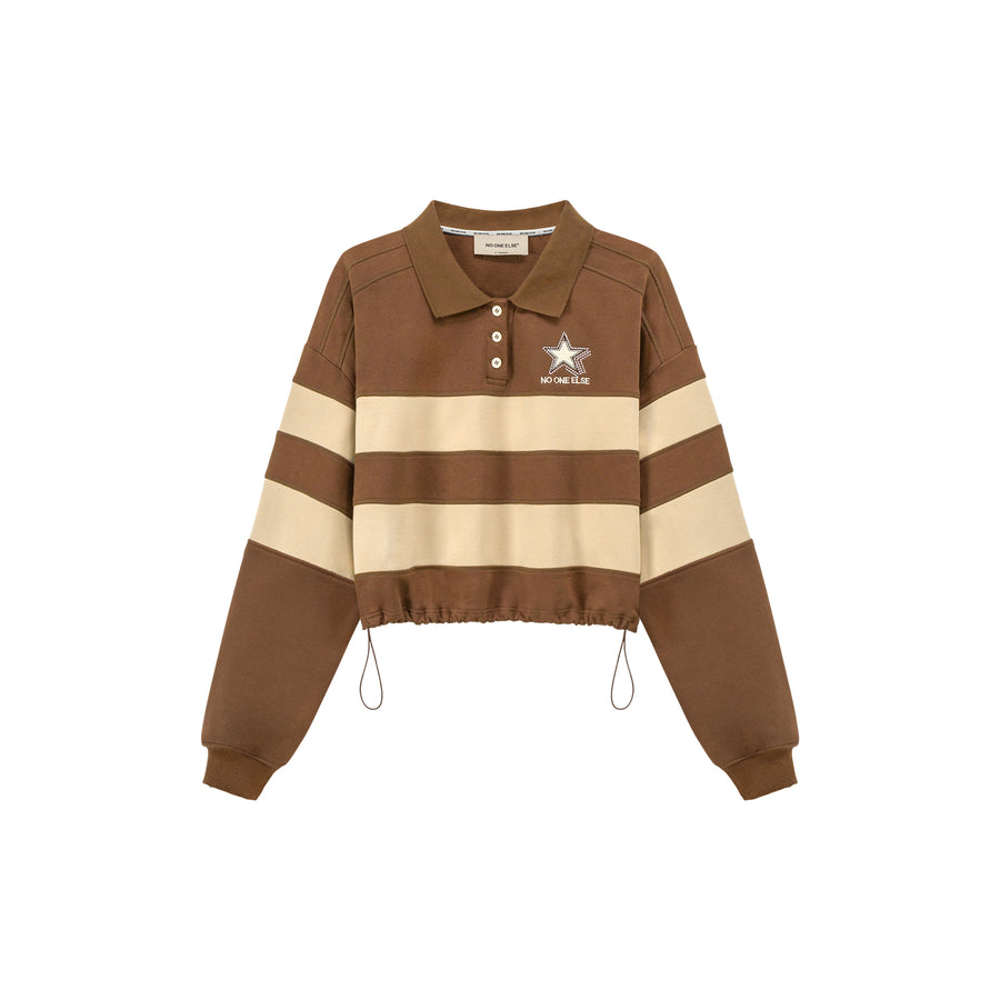 CHUU Polo Neck Vintage Sweatshirt