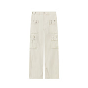 Raw Edge Wide Cargo Pants