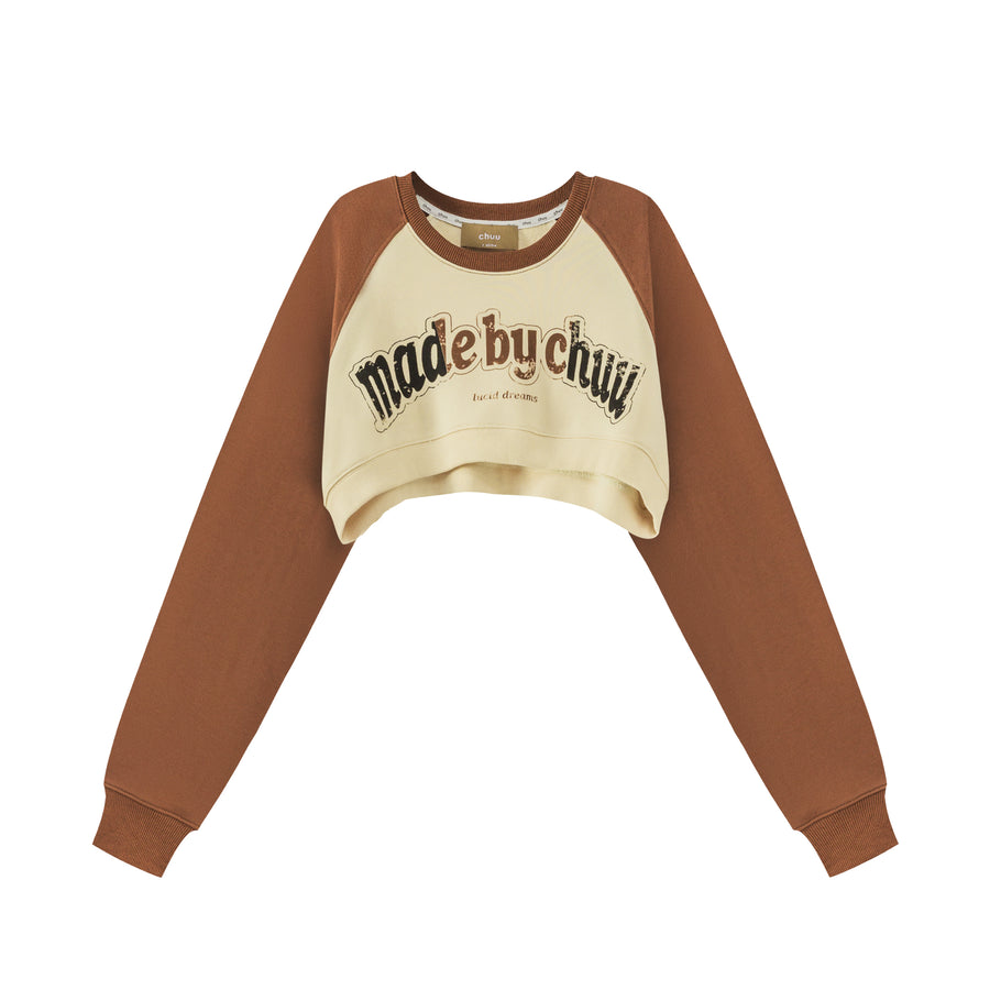 CHUU Casually Living Long Sleeve Cropped Sweatshirt