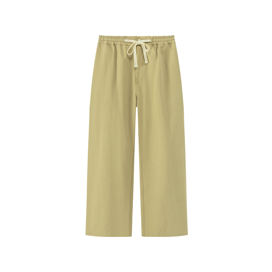 CHUU Cotton Ankle Cropped Straight Pants