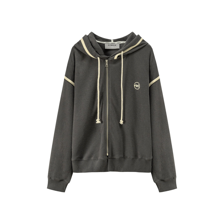 CHUU Casual Loose Fit Zip-Up Hoodie