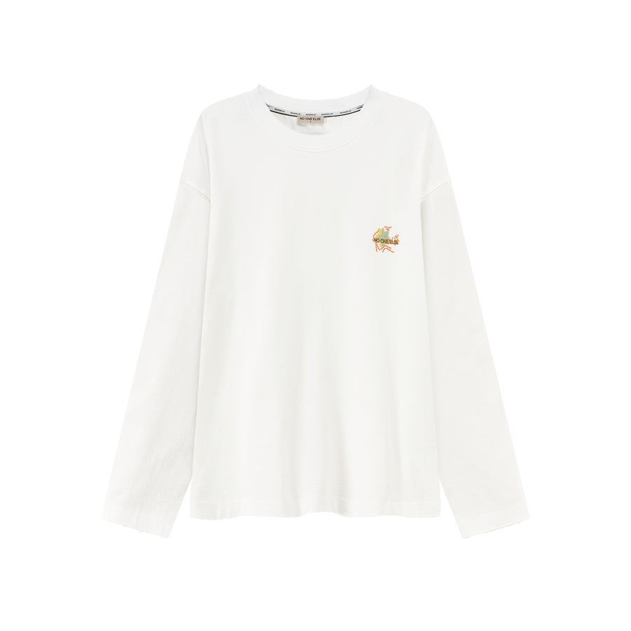 CHUU Noe Embroidered Loose-Fit T-Shirt