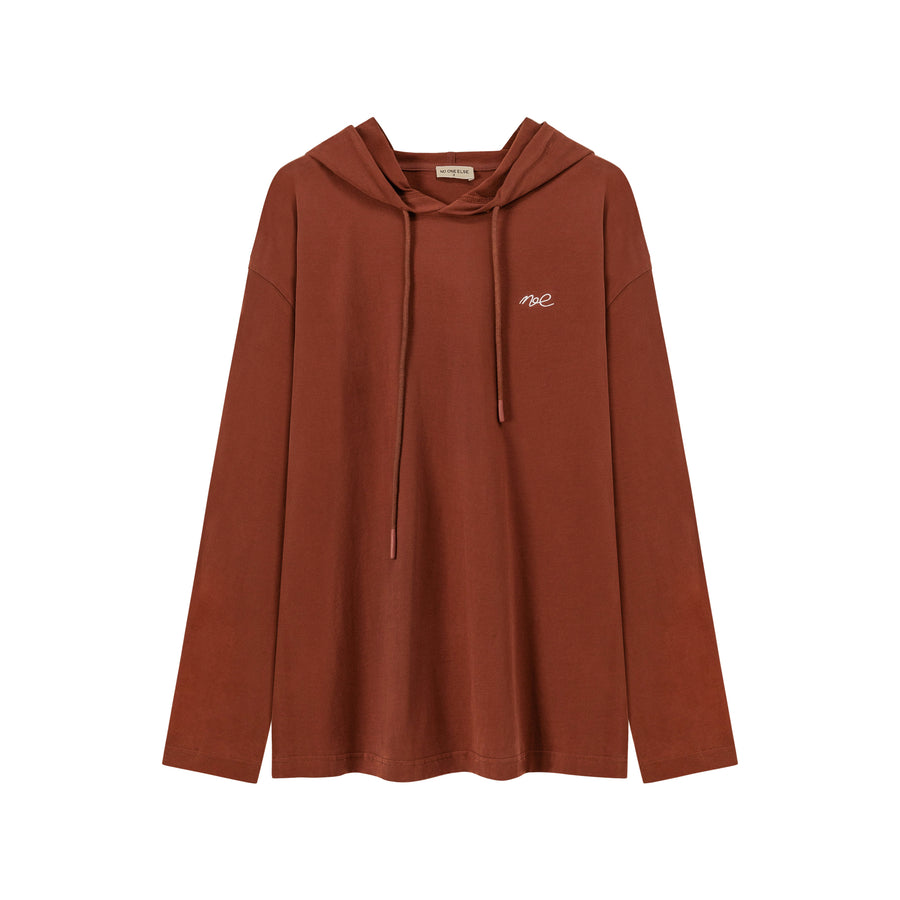 CHUU Basic Loose Fit Neck String Hoodie