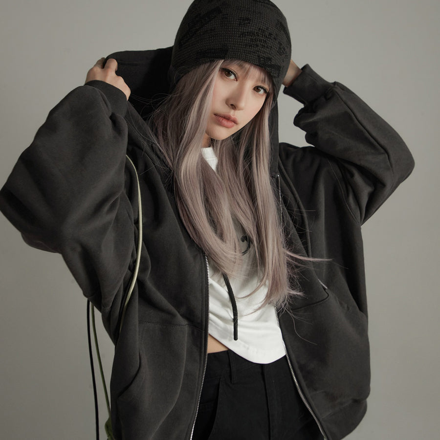 CHUU Daily Two-Way Zip-Up Hoodie