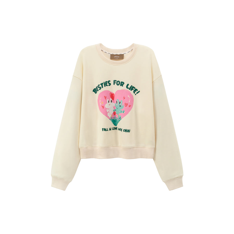 CHUU Tennis Frog Loose Fit Sweatshirt