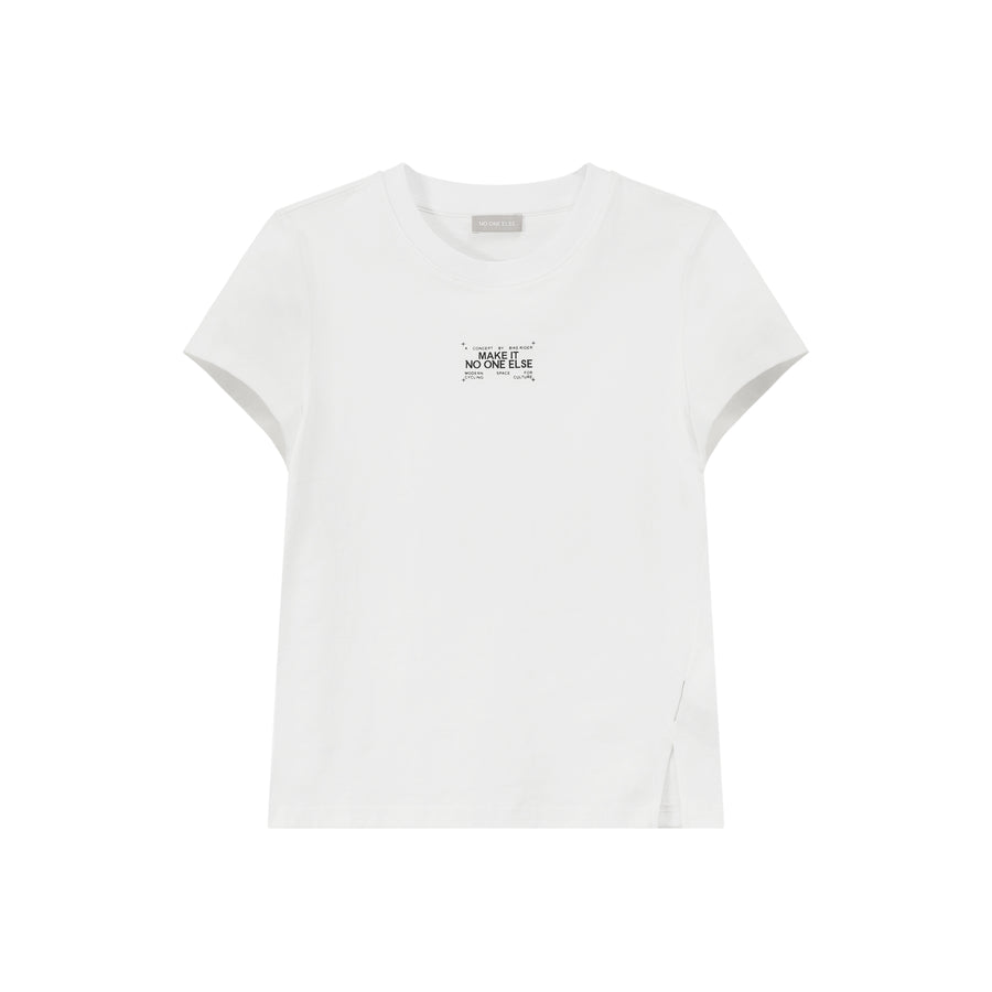 CHUU Make It Basic Crop T-Shirt