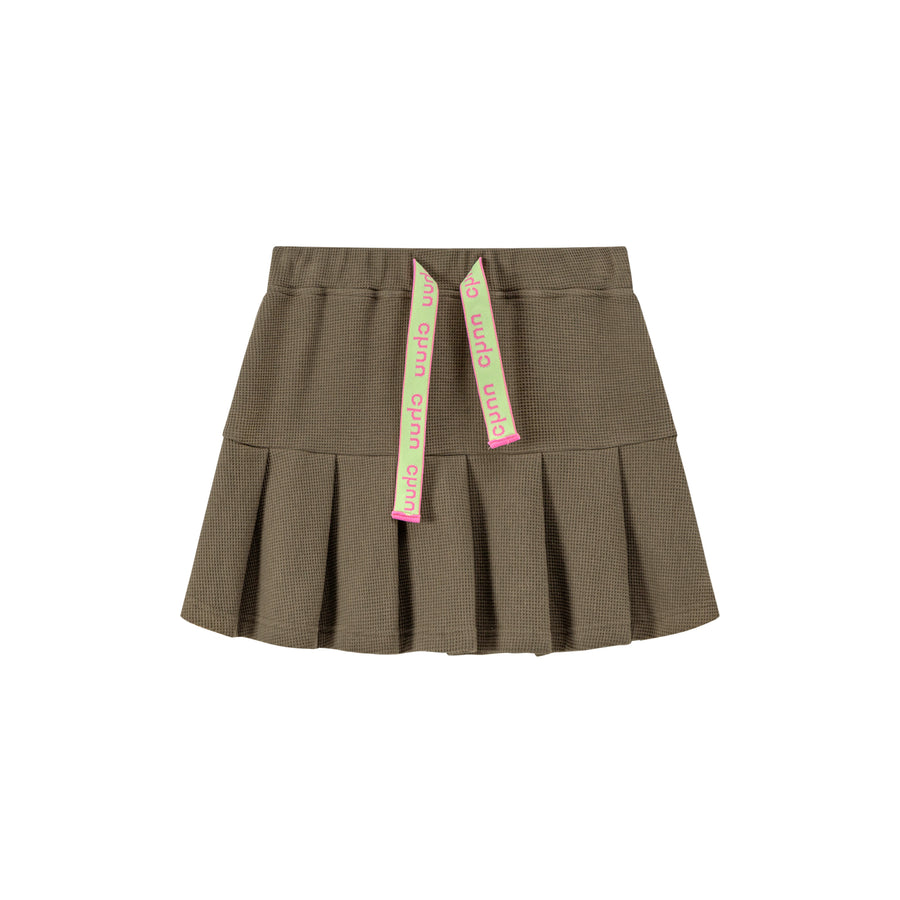 CHUU Waist Strings Pleated Tennis Skirt