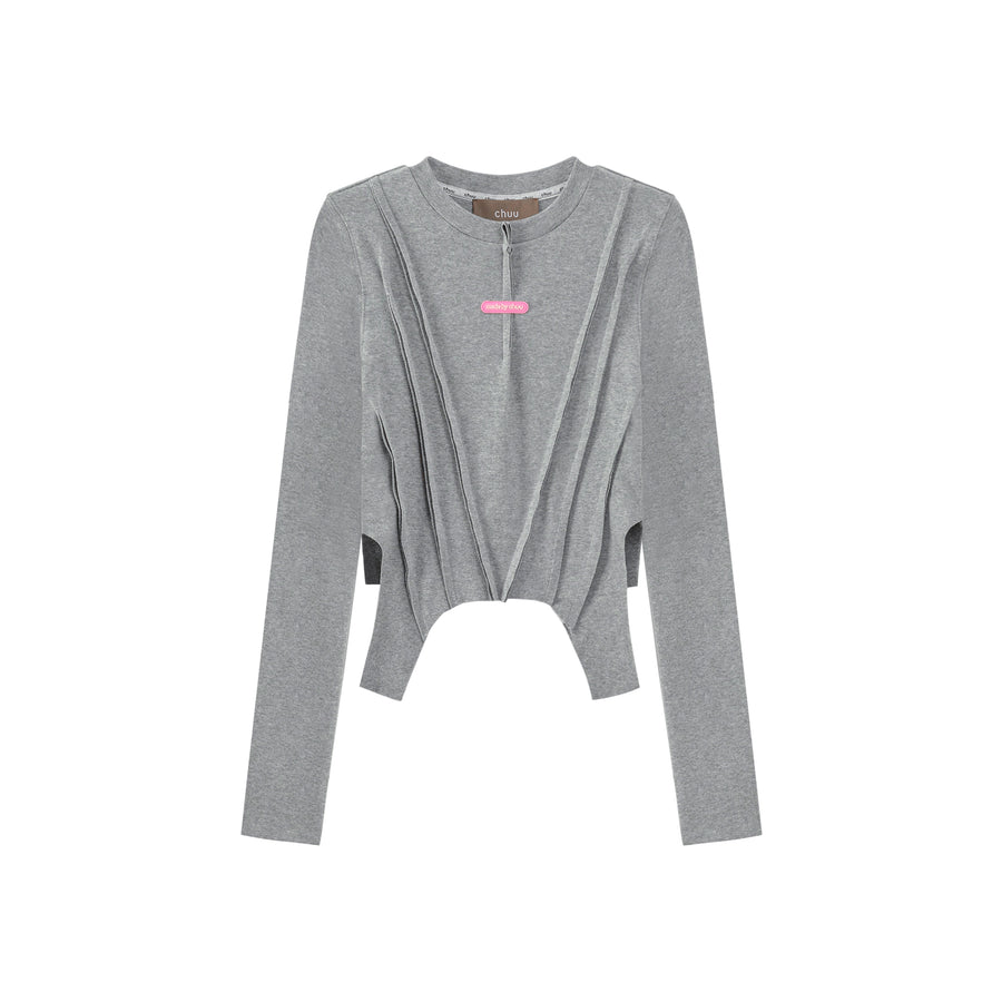 CHUU Unbalanced Long Sleeve T-Shirt