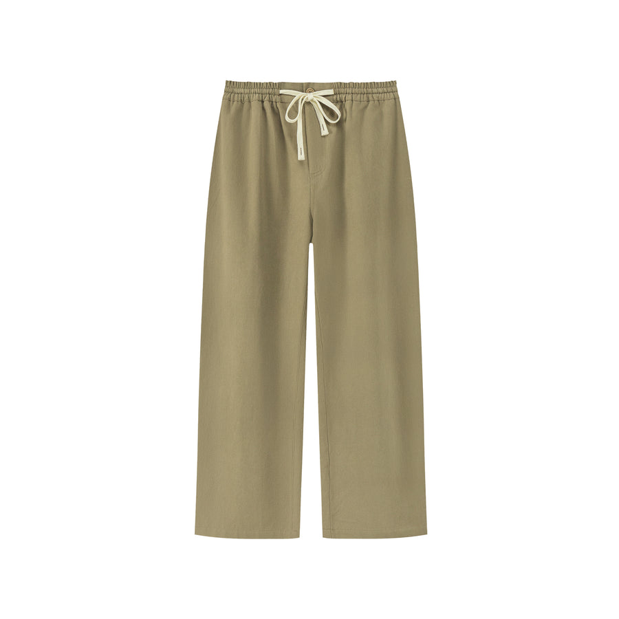 CHUU Cotton Ankle Cropped Straight Pants