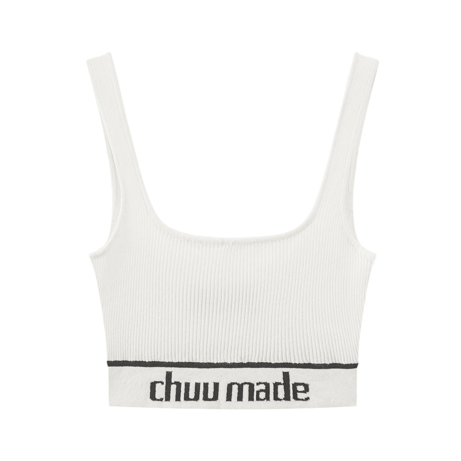 CHUU Chuu Made Ribbed Crop Sleeveless Top