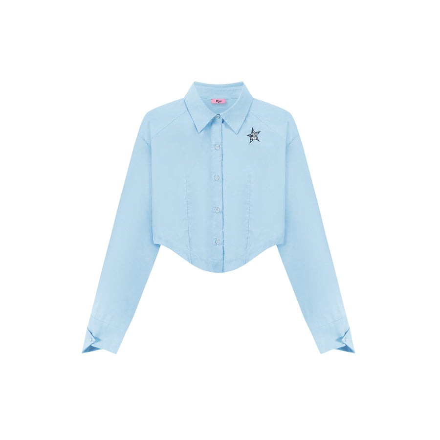 CHUU Drivers License Colored Cropped Shirt